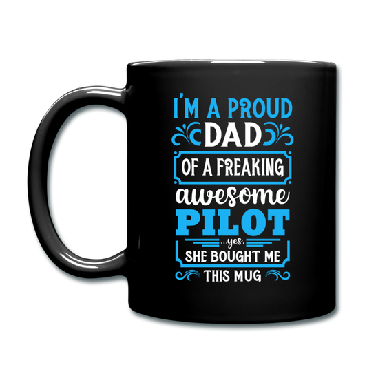 Proud Dad - Pilot - Full Color Mug - black