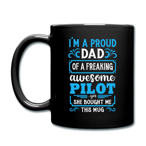 Proud Dad - Pilot - Full Color Mug - black