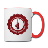 If A Glass Of Wine - Contrast Coffee Mug - white/red