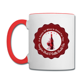 If A Glass Of Wine - Contrast Coffee Mug - white/red