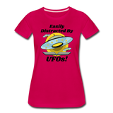Easily Distracted - UFOs - Women’s Premium T-Shirt - dark pink