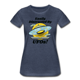 Easily Distracted - UFOs - Women’s Premium T-Shirt - heather blue