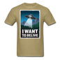 I Want To Belive - Unisex Classic T-Shirt - khaki