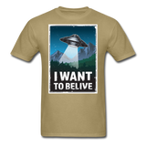 I Want To Belive - Unisex Classic T-Shirt - khaki