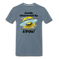 Easily Distracted - UFOs - Men's Premium T-Shirt - steel blue