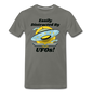 Easily Distracted - UFOs - Men's Premium T-Shirt - asphalt gray