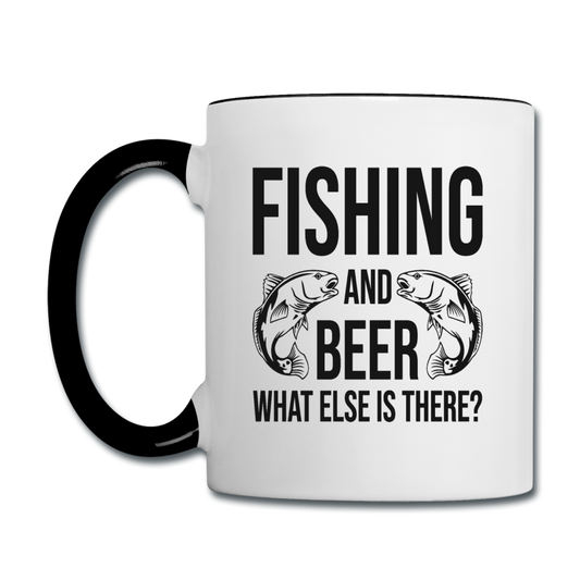 Fishing And Beer - Black - Contrast Coffee Mug - white/black