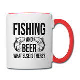 Fishing And Beer - Black - Contrast Coffee Mug - white/red