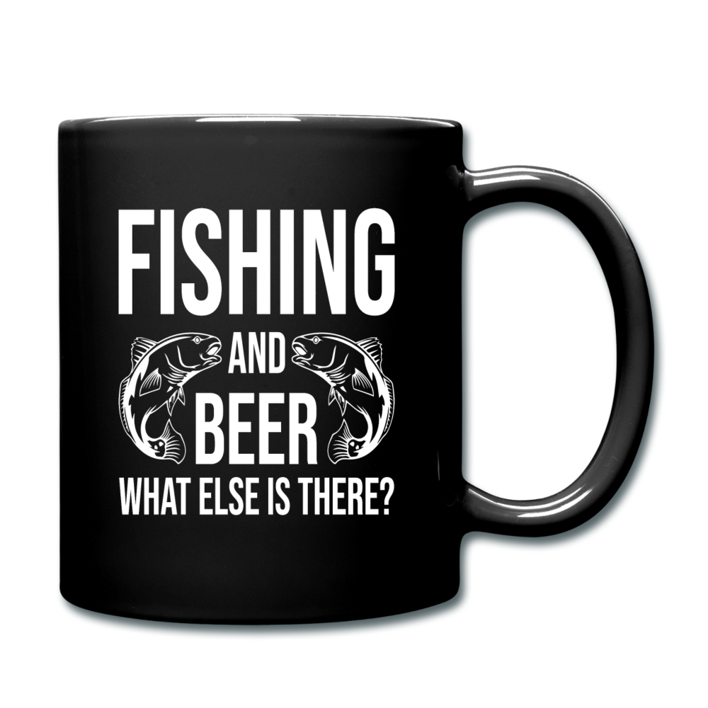 Fishing And Beer - White - Full Color Mug - black