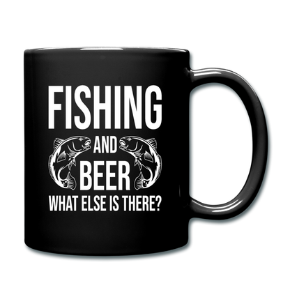 Fishing And Beer - White - Full Color Mug - black