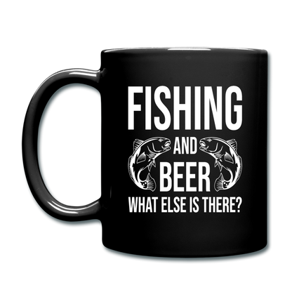 Fishing And Beer - White - Full Color Mug - black