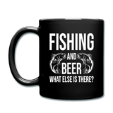 Fishing And Beer - White - Full Color Mug - black