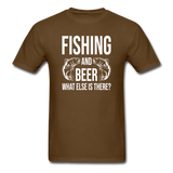 Fishing And Beer - White - Unisex Classic T-Shirt - brown