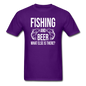 Fishing And Beer - White - Unisex Classic T-Shirt - purple