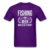 Fishing And Beer - White - Unisex Classic T-Shirt - purple