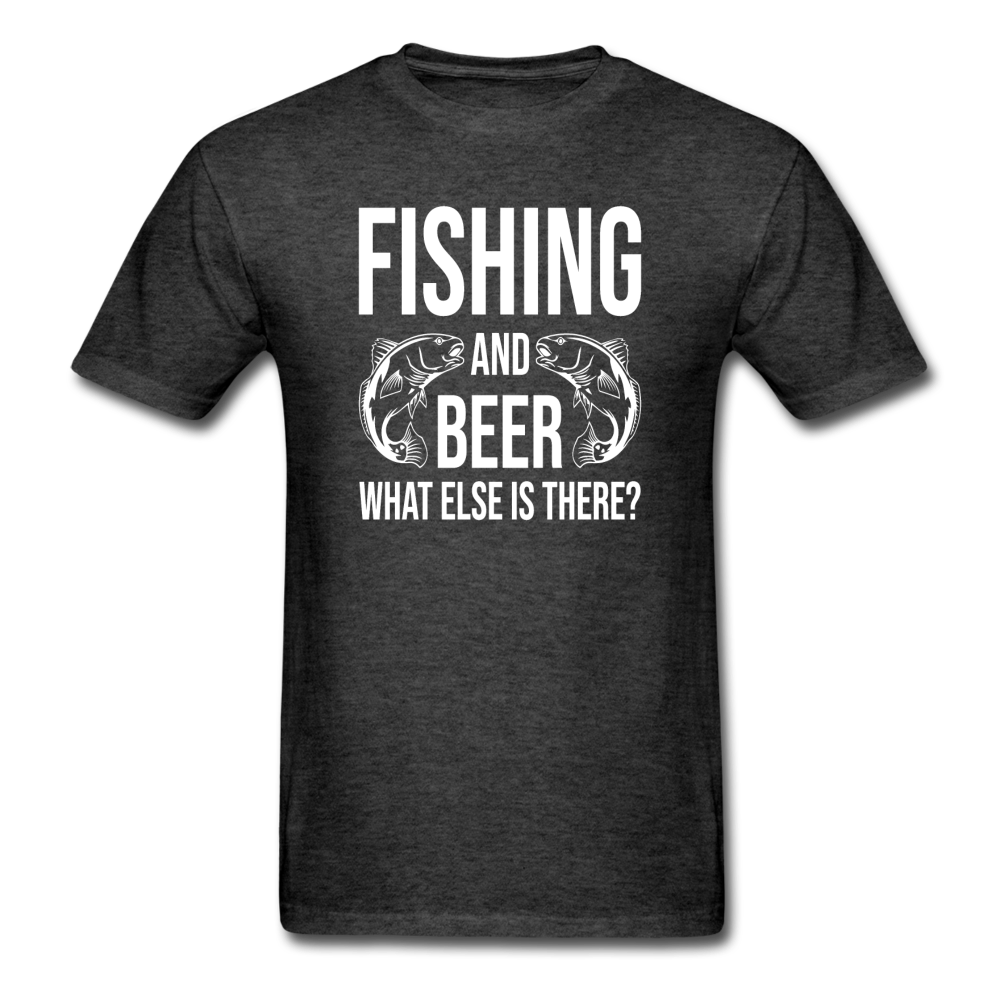 Fishing And Beer - White - Unisex Classic T-Shirt - heather black