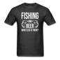 Fishing And Beer - White - Unisex Classic T-Shirt - heather black