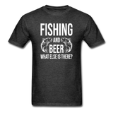Fishing And Beer - White - Unisex Classic T-Shirt - heather black