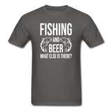 Fishing And Beer - White - Unisex Classic T-Shirt - charcoal