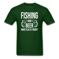 Fishing And Beer - White - Unisex Classic T-Shirt - forest green