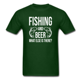 Fishing And Beer - White - Unisex Classic T-Shirt - forest green