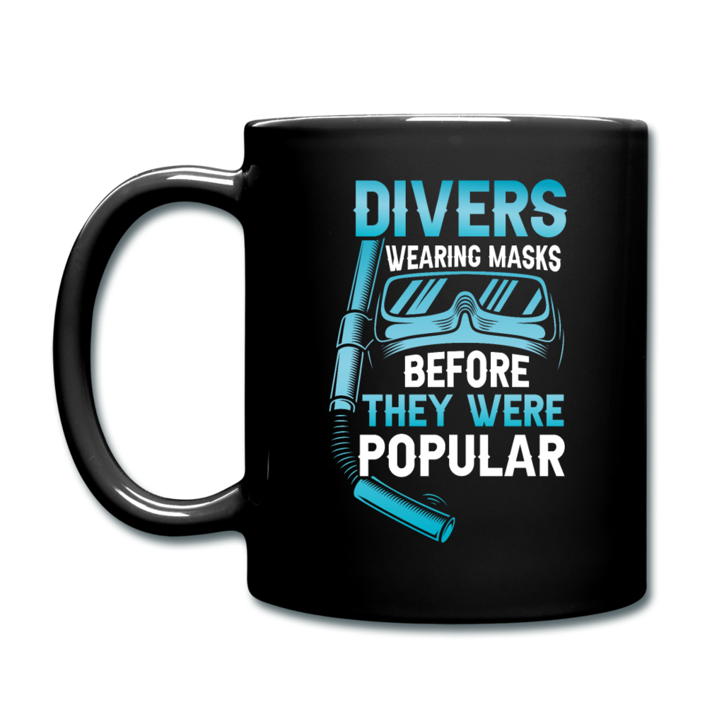 Divers Wearing Masks - Full Color Mug - black