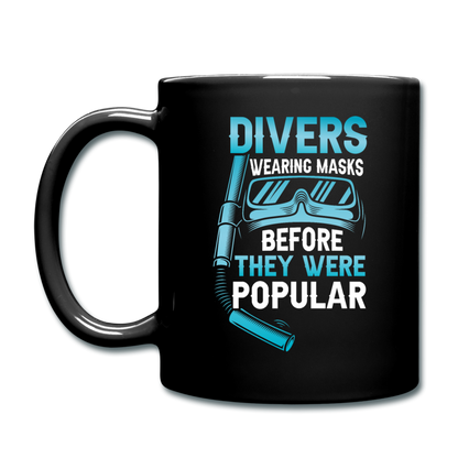 Divers Wearing Masks - Full Color Mug - black