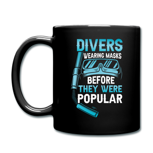 Divers Wearing Masks - Full Color Mug - black