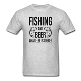 Fishing And Beer - Black - Unisex Classic T-Shirt - heather gray