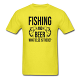 Fishing And Beer - Black - Unisex Classic T-Shirt - yellow