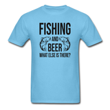 Fishing And Beer - Black - Unisex Classic T-Shirt - aquatic blue