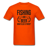 Fishing And Beer - Black - Unisex Classic T-Shirt - orange