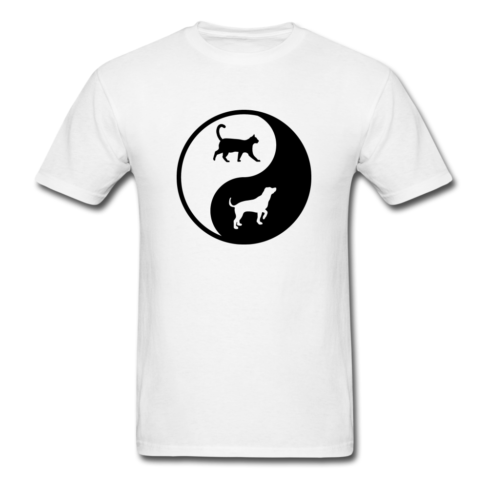 Yin And Yang - Cat And Dog - Unisex Classic T-Shirt - white