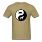 Yin And Yang - Cat And Dog - Unisex Classic T-Shirt - khaki