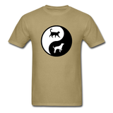 Yin And Yang - Cat And Dog - Unisex Classic T-Shirt - khaki