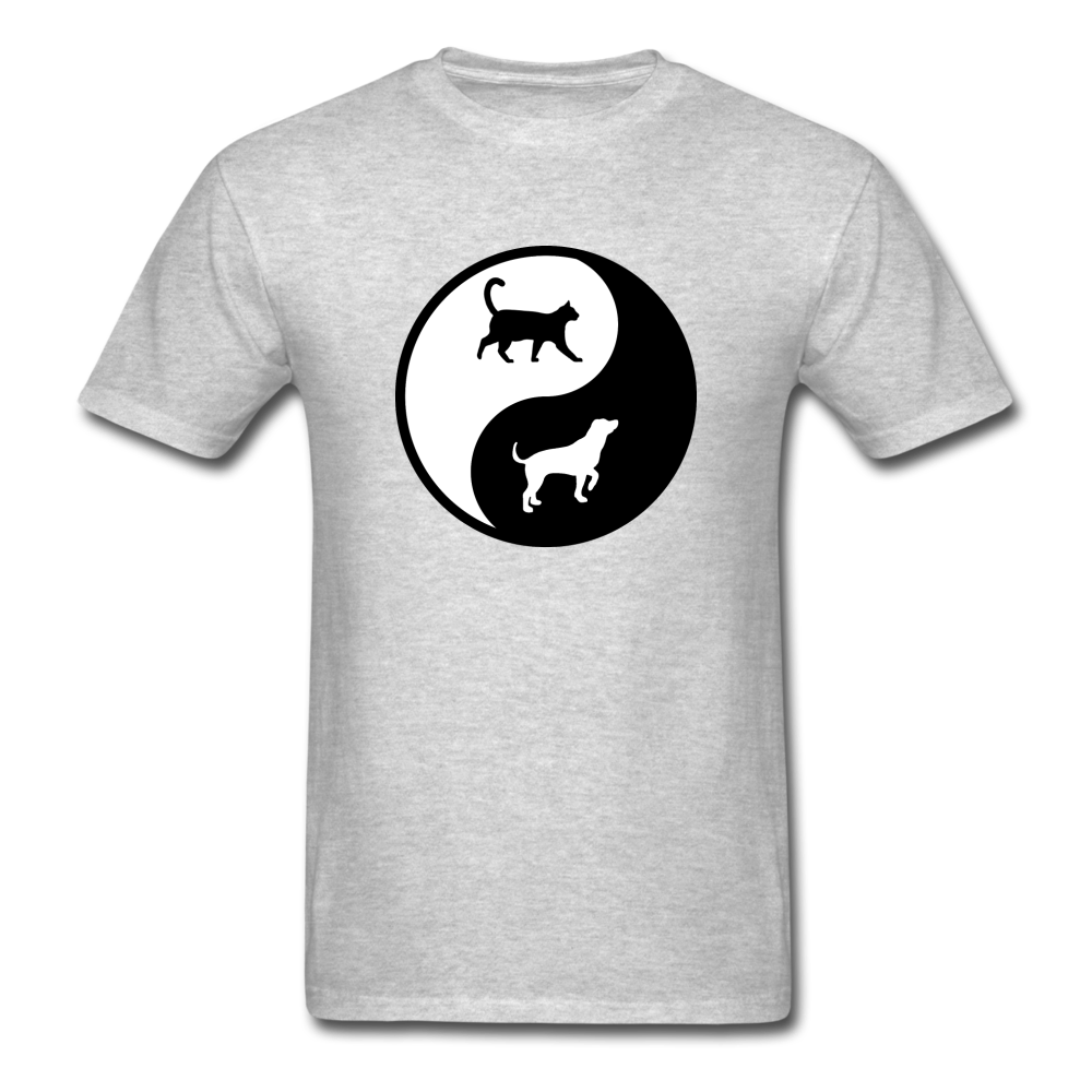 Yin And Yang - Cat And Dog - Unisex Classic T-Shirt - heather gray