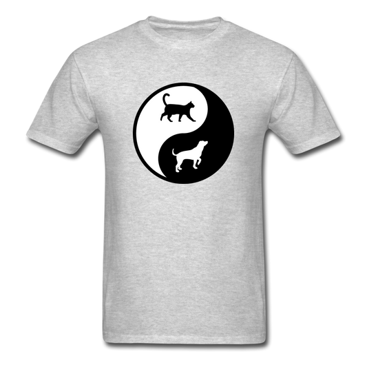 Yin And Yang - Cat And Dog - Unisex Classic T-Shirt - heather gray