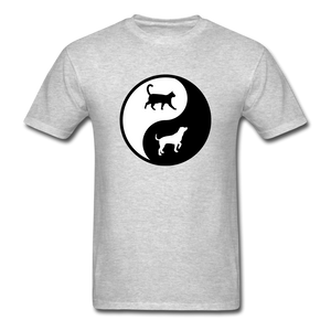 Yin And Yang - Cat And Dog - Unisex Classic T-Shirt - heather gray