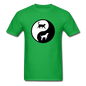 Yin And Yang - Cat And Dog - Unisex Classic T-Shirt - bright green