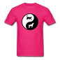 Yin And Yang - Cat And Dog - Unisex Classic T-Shirt - fuchsia