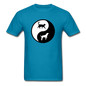 Yin And Yang - Cat And Dog - Unisex Classic T-Shirt - turquoise