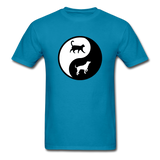Yin And Yang - Cat And Dog - Unisex Classic T-Shirt - turquoise