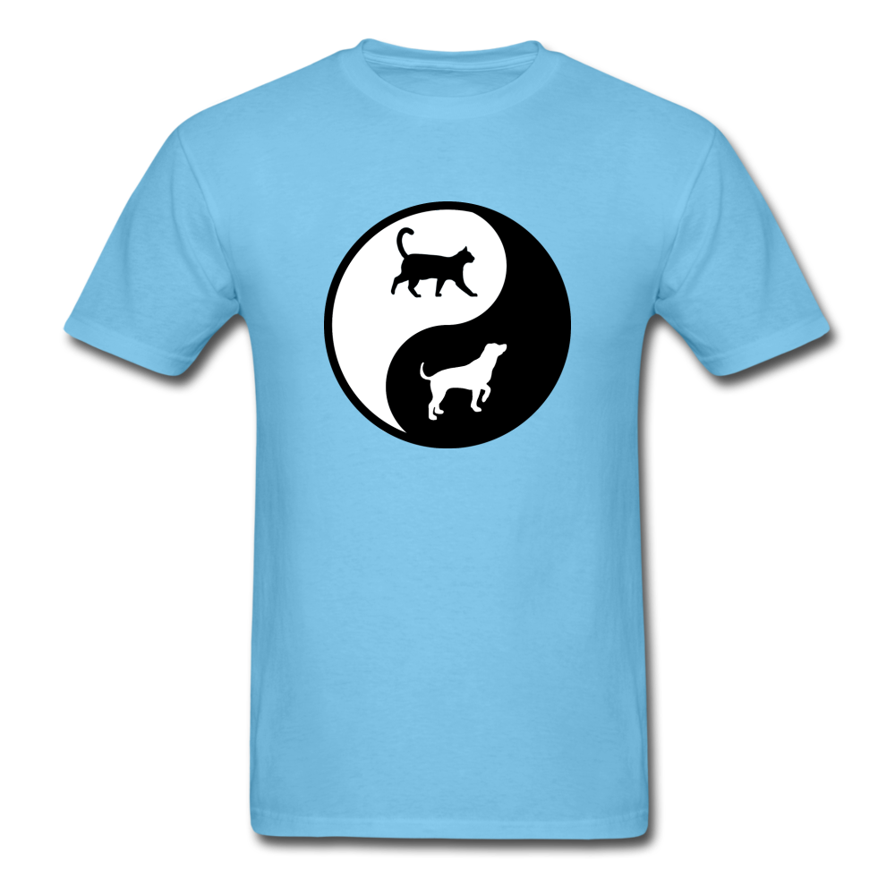 Yin And Yang - Cat And Dog - Unisex Classic T-Shirt - aquatic blue