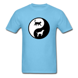 Yin And Yang - Cat And Dog - Unisex Classic T-Shirt - aquatic blue
