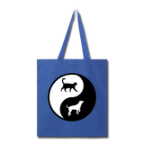 Yin And Yang - Cat And Dog - Tote Bag - royal blue