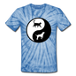 Yin And Yang - Cat And Dog - Unisex Tie Dye T-Shirt - spider baby blue