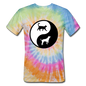 Yin And Yang - Cat And Dog - Unisex Tie Dye T-Shirt - rainbow