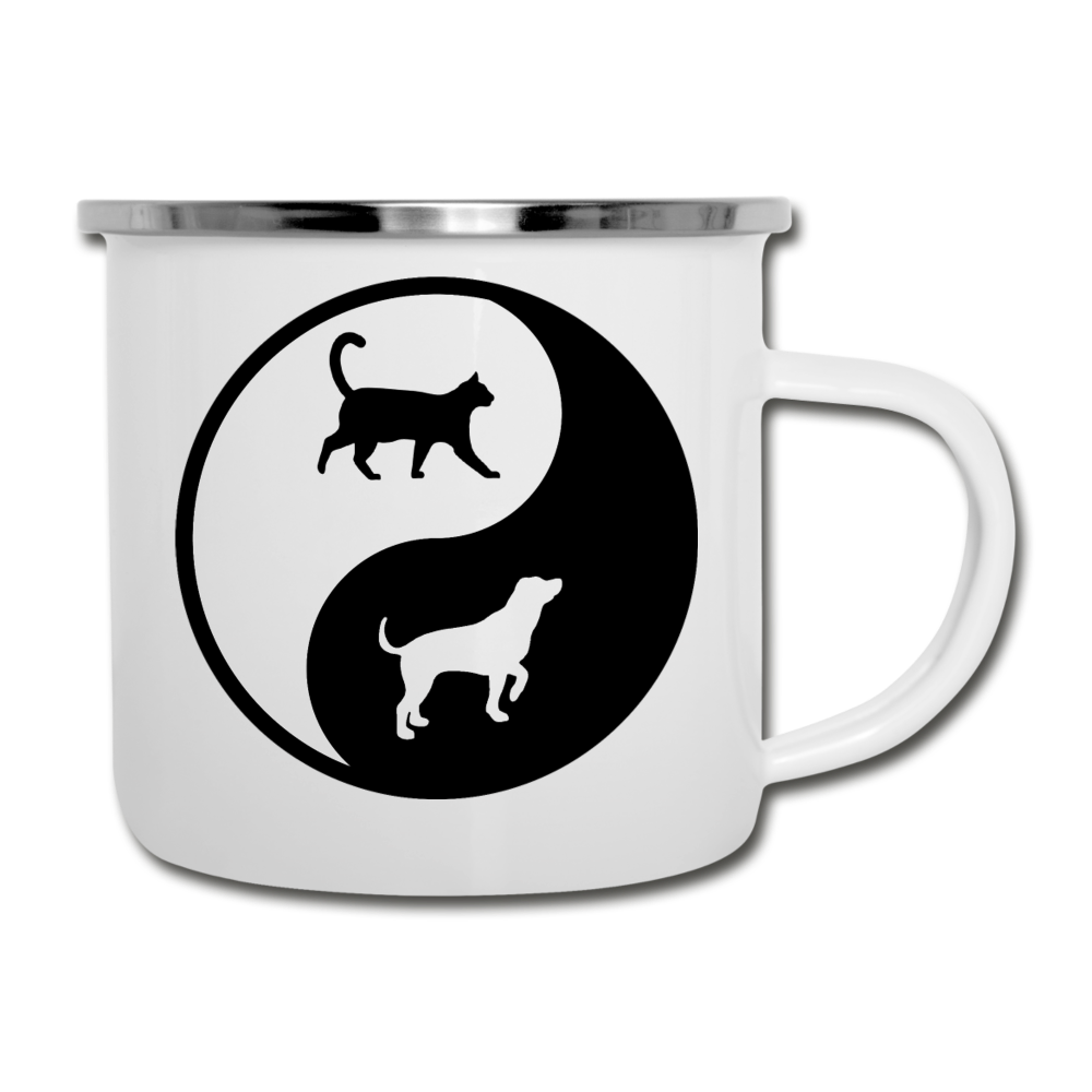 Yin And Yang - Cat And Dog - Camper Mug - white