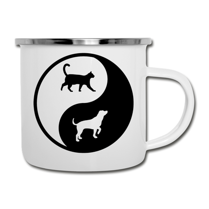 Yin And Yang - Cat And Dog - Camper Mug - white