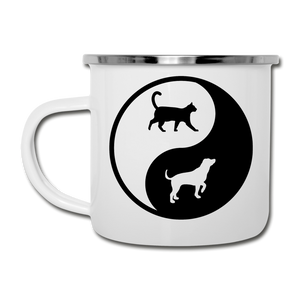Yin And Yang - Cat And Dog - Camper Mug - white